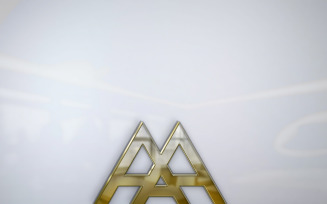 A mountain letter logo template