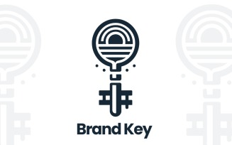 Brand Key Modern Vector Logo