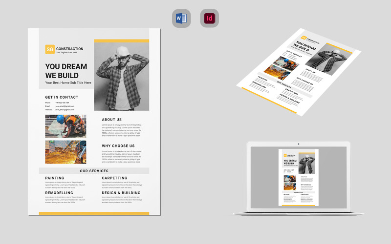 Construction Company Flyer Corporate Identity