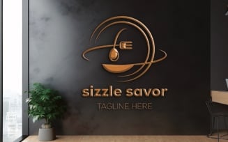 Sizzle Savor Logo Template for Food Brands and Restaurants