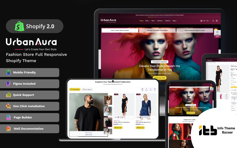 Urban-aura - Fashion And Mega Store Multipurpose Shopify 2.0 Theme Shopify Theme