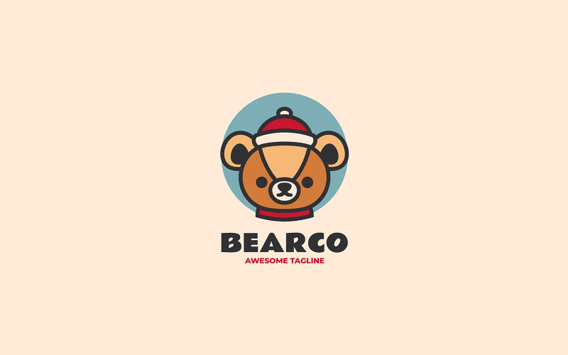 Bear Mascot Cartoon Logo 7 Logo Template