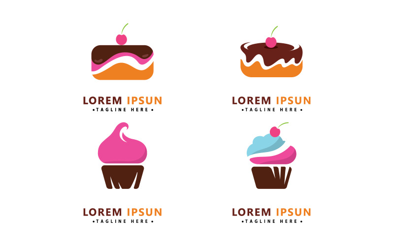 Cake icon vector design template V5 Logo Template