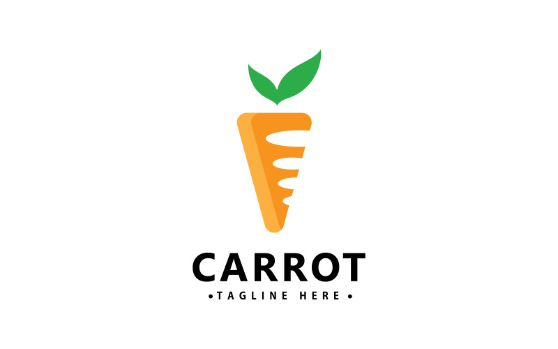Carrot Logo Icon Vector Design Template V8 Logo Template