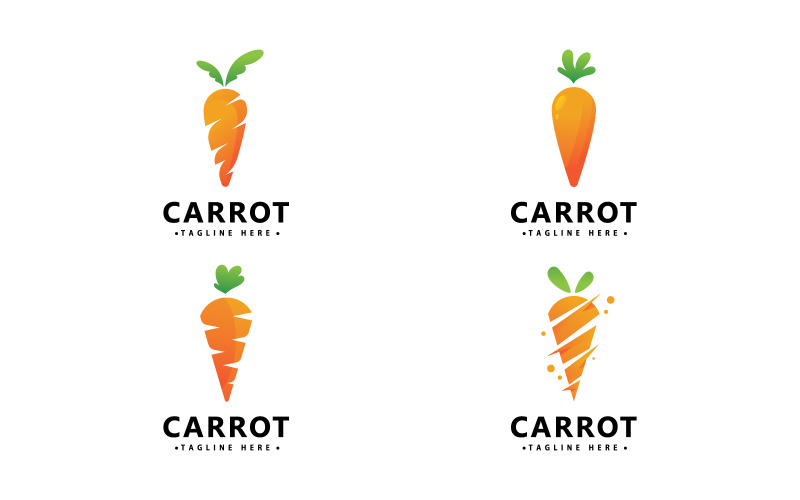 Carrot Logo Icon Vector Design Template V9 Logo Template