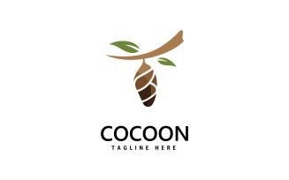 Cocoon logo vector icon illustration template design V2
