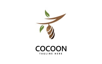 Cocoon logo vector icon illustration template design V3