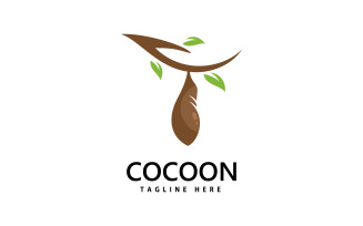 Cocoon logo vector icon illustration template design V4