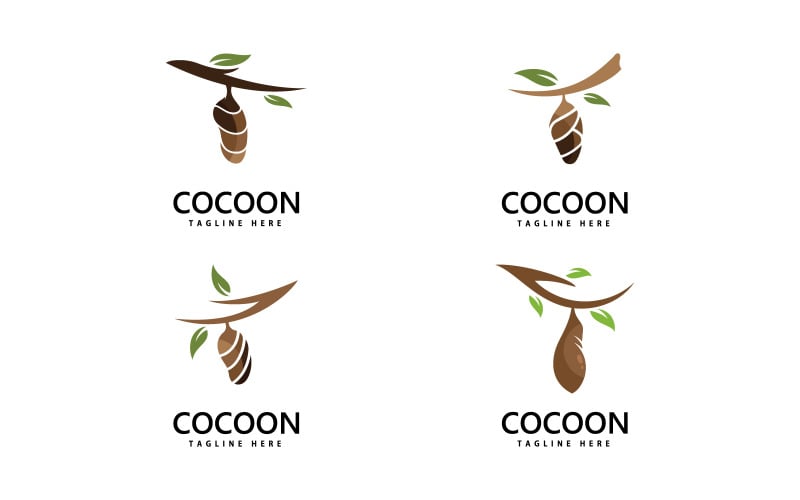 Cocoon logo vector icon illustration template design V5 Logo Template