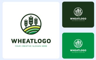Creative Wheat Logo Design Template 