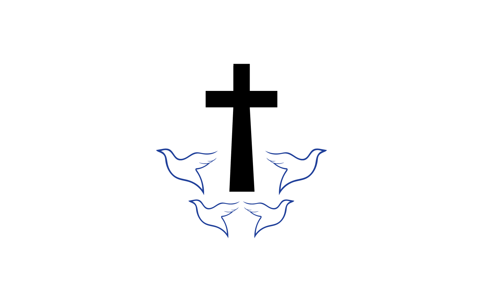 diseño plano del ejemplo del vector del icono del logotipo de la iglesia