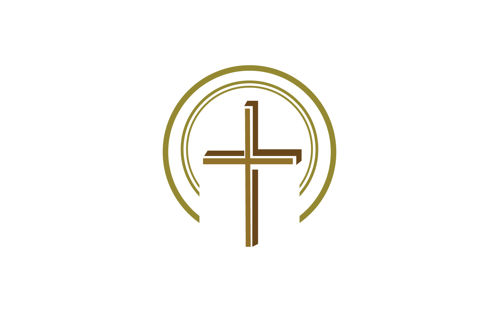 diseño plano del vector de la ilustración del logotipo de la iglesia