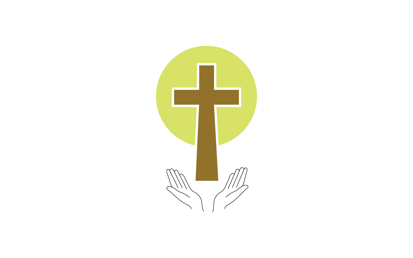 kerk logo illustratie platte ontwerp vector