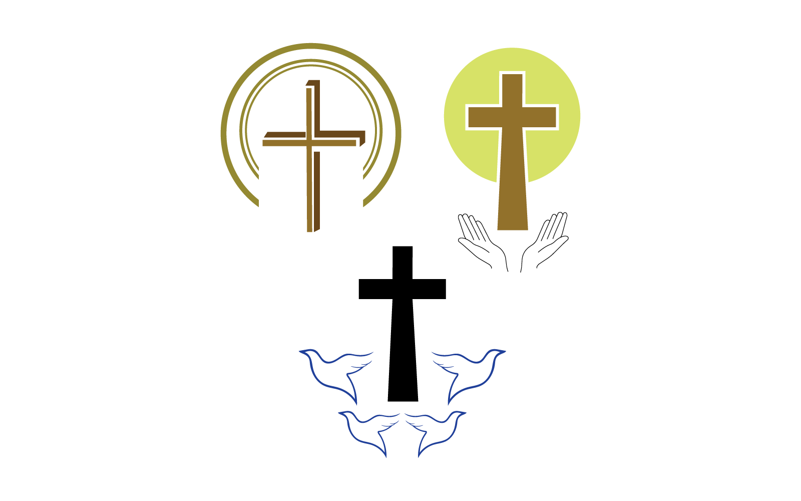 kilise logosu illüstrasyon tasarım şablonu