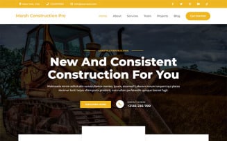 Marsh Construction Pro - Elementor based Construction WordPress Theme