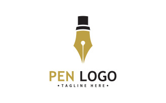 Pen Logo Icon Template. Company writer identity V1
