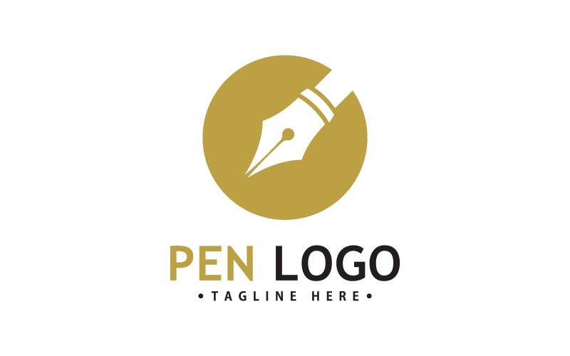 Pen Logo Icon Template. Company writer identity V2 Logo Template