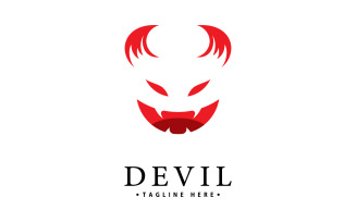 Red Devil logo vector icon template V 3