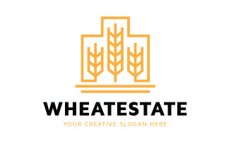 Wheat Estate Logo Design Template 