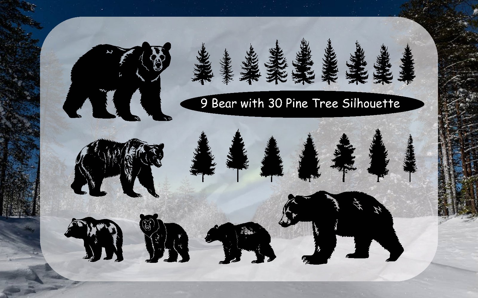 Kit Graphique #417407 Bear Pine Divers Modles Web - Logo template Preview