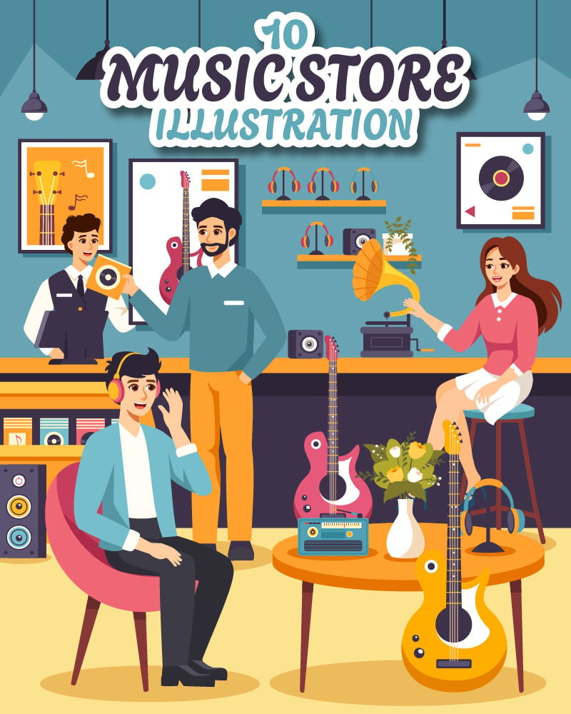 Kit Graphique #417416 Music Store Divers Modles Web - Logo template Preview