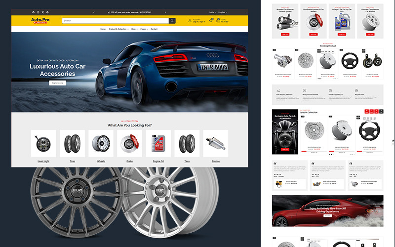 Autopro - Automotive Car & Spare Parts Auto Tool Multipurpose Shopify 2.0 Responsive Theme Shopify Theme