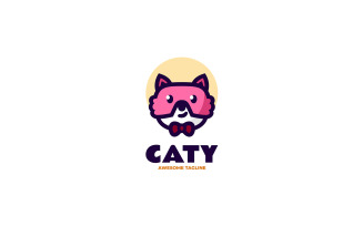 Cat Mascot Cartoon Logo Design 1