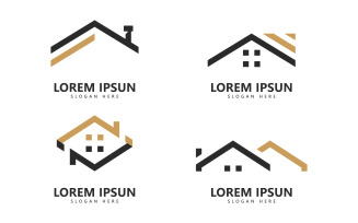 Home real estate logo icon vector template design V9