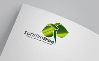 Morning Agro Garden Tree Logo Template