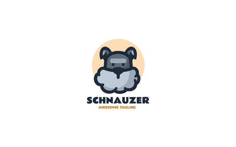 Schnauzer Simple Mascot Logo Logo Template