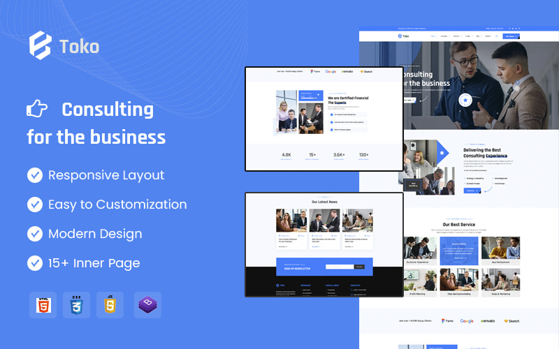 Toko - Consulting Agency HTML Template Website Template