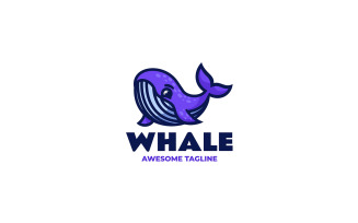 Whale Simple Mascot Logo 5