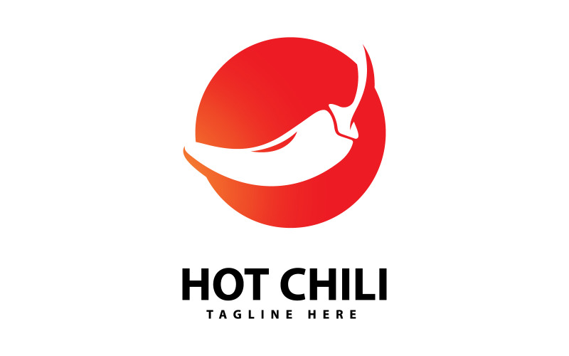 Spicy Chili logo icon vector Red Pepper logo template V12 Logo Template