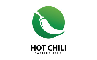 Spicy Chili logo icon vector Red Pepper logo template V13