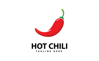 Spicy Chili logo icon vector Red Pepper logo template V1