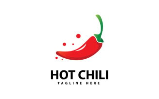 Spicy Chili logo icon vector Red Pepper logo template V4