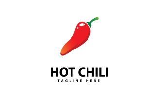 Spicy Chili logo icon vector Red Pepper logo template V8