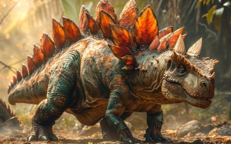 Stegosaurus Dinosaur realistic Photography 1