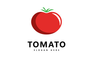 Tomato logo vector icon illustration design V1