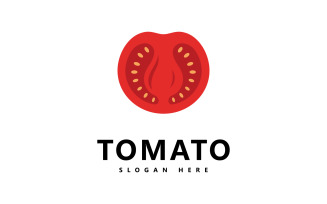Tomato logo vector icon illustration design V4