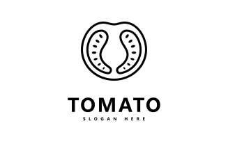 Tomato logo vector icon illustration design V5