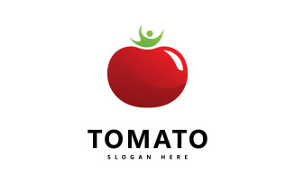 Tomato logo vector icon illustration design V6