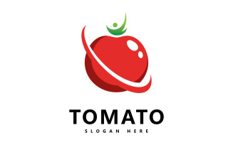 Tomato logo vector icon illustration design V8
