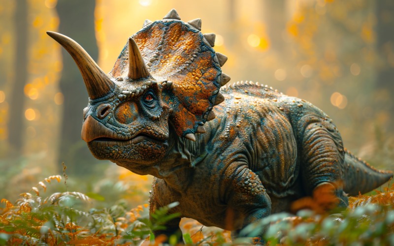 Triceratops Dinosaur realistic Photography 3 Illustration