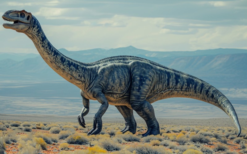 Brontosaurus Dinosaur realistic Photography 3 Illustration