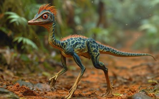 Compsognathus Dinosaur realistic Photography 4
