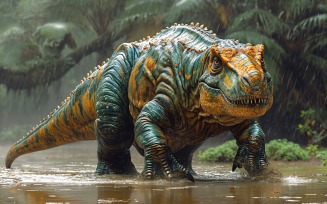 Iguanodon Dinosaur realistic Photography 4.