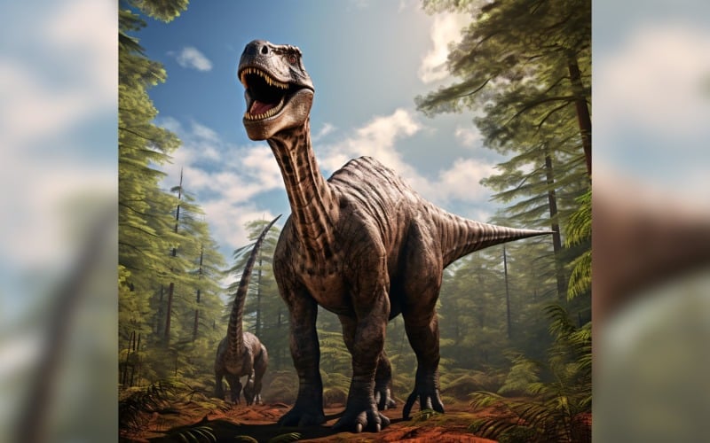 Camarasaurus Dinosaur realistic Photography 1 . Illustration