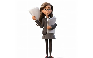 3D pixar Character Child Girl with relevant environment 11