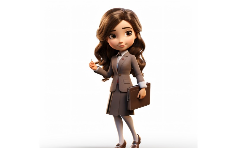 3D pixar Character Child Girl with relevant environment 2 Illustration